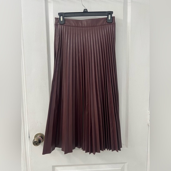 LUCY PARIS Pleated Brown Skirt (Size XS) - Picture 5 of 8